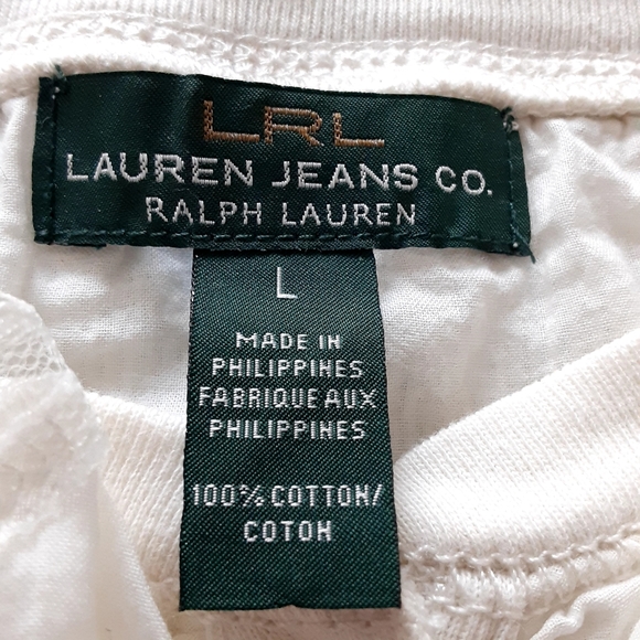LRL LAUREN JEANS CO 6 Button Cotton LS Pullover Size Large - Picture 4 of 7